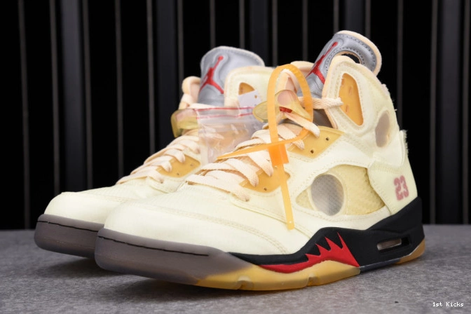 Jordan OFF-WHITE 5 DH8565-100 Sail Retro 0815